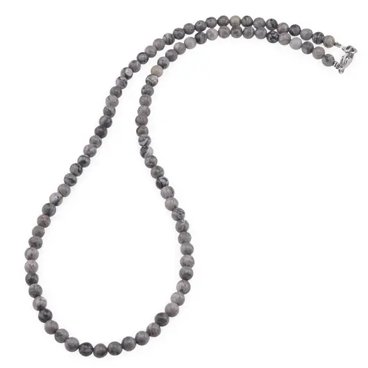 Colier Jasp earth sfere 4mm