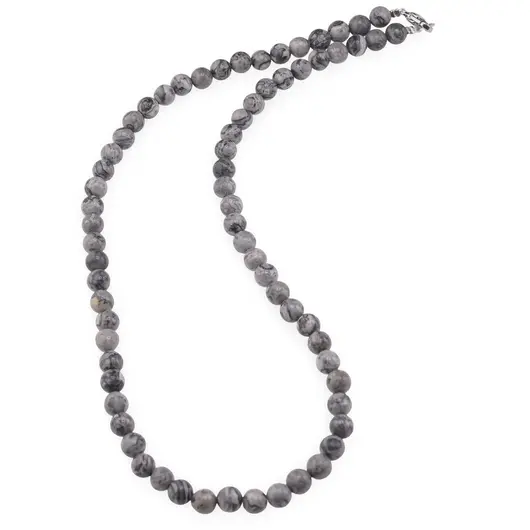 Colier Jasp earth sfere 6mm