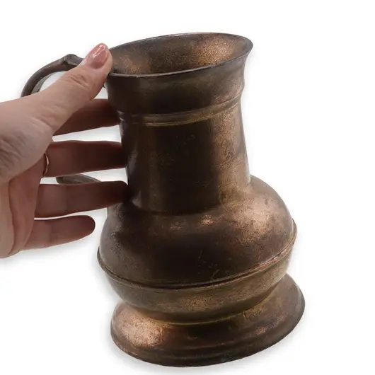 Ulcior vintage din cupru cu maner clasic, 16cm, imagine 3