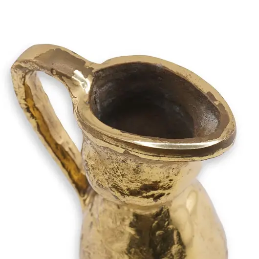 Ulcior vintage din alama cu maner decorativ, 10cm, imagine 2