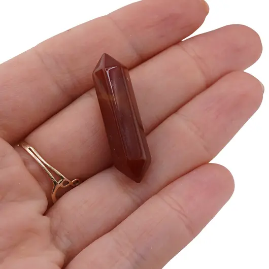 Cristal cu doua varfuri Carneol pentru meditatie si grila de cristale, imagine 3