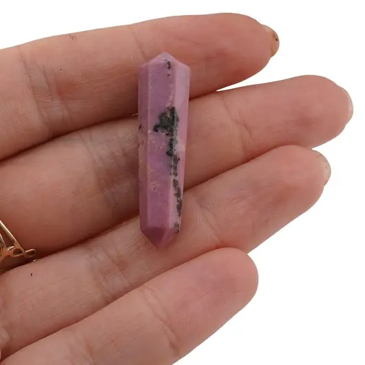 Cristal cu doua varfuri Rodonit pentru meditatie si grila de cristale, imagine 3