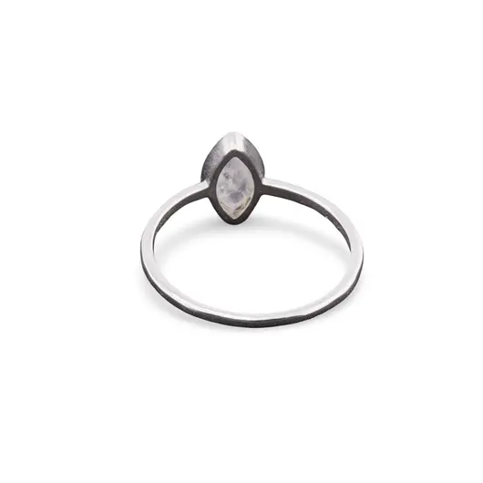 Inel din argint 925 subtire cu Piatra Lunii, marimea 55 - montura oval ascutit, imagine 2