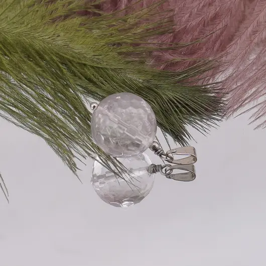 Pandantiv Ametist lavanda sfera fatetata, 14mm, imagine 2