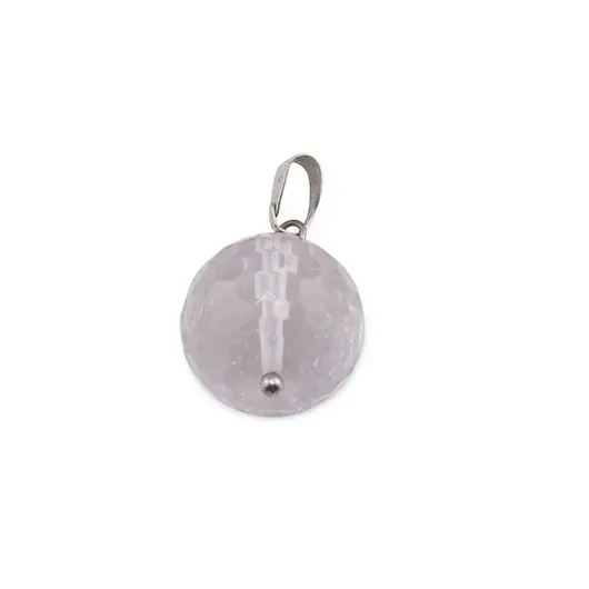 Pandantiv Ametist lavanda sfera fatetata, 14mm