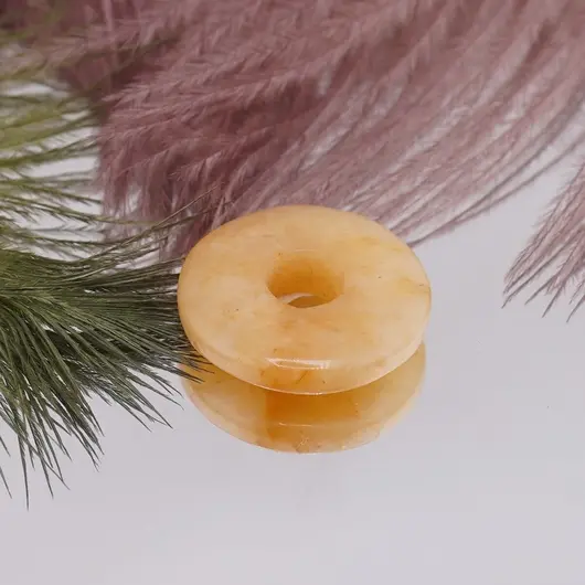 Pandantiv Calcit donut pi, 20mm, imagine 2