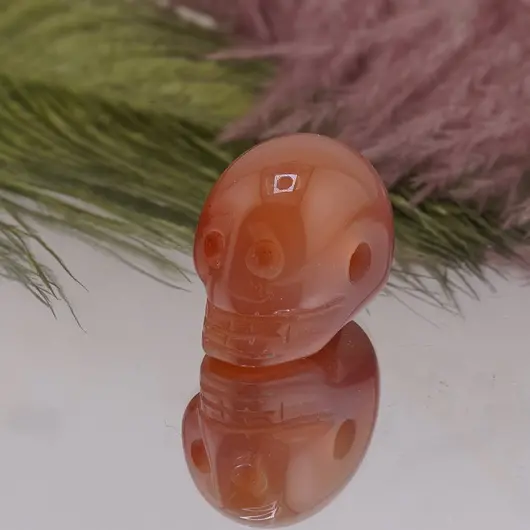 Pandantiv craniu Carneol, 17mm, imagine 2
