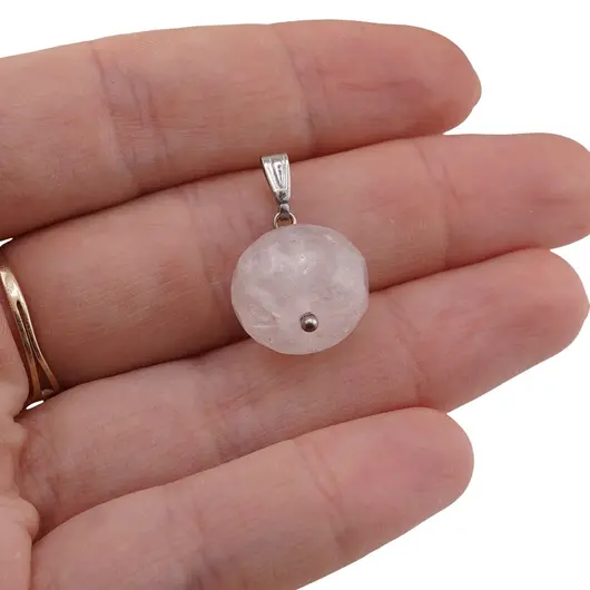 Pandantiv Cristal de stanca disc fatetat, 15mm, imagine 3