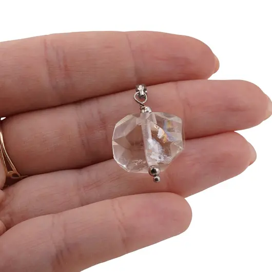 Pandantiv Cristal de stanca fatetat, 18mm, imagine 3