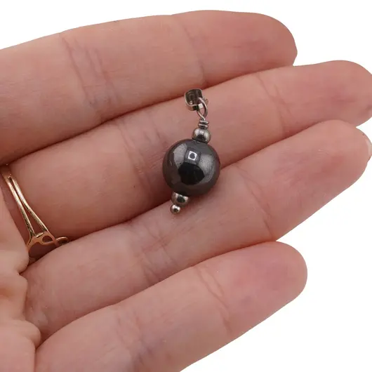 Pandantiv Hematit sfera 10mm, imagine 3