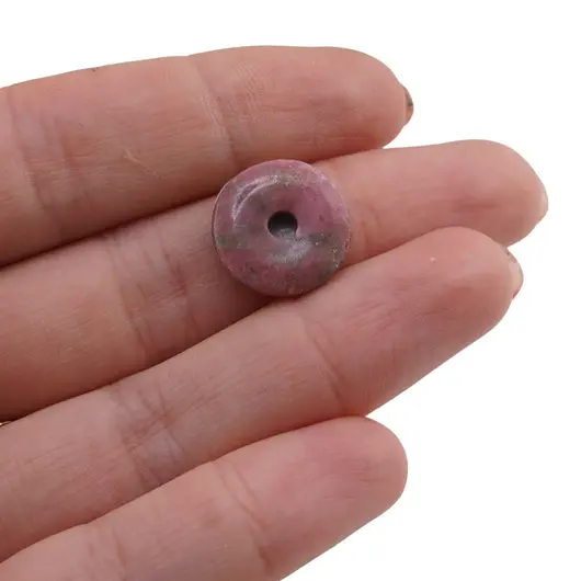 Pandantiv Rodonit donut pi, 15mm, imagine 3