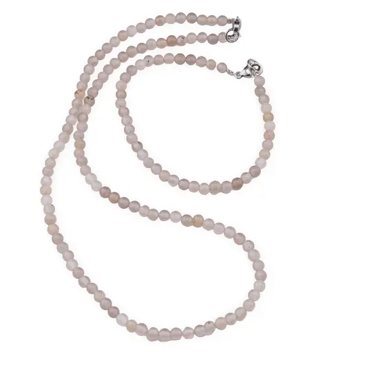 Set colier si bratara Agat natural sfere 4mm