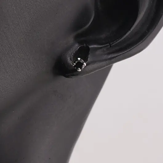 Cercei cu surub din Argint 925 si Spinel, 3mm, imagine 2