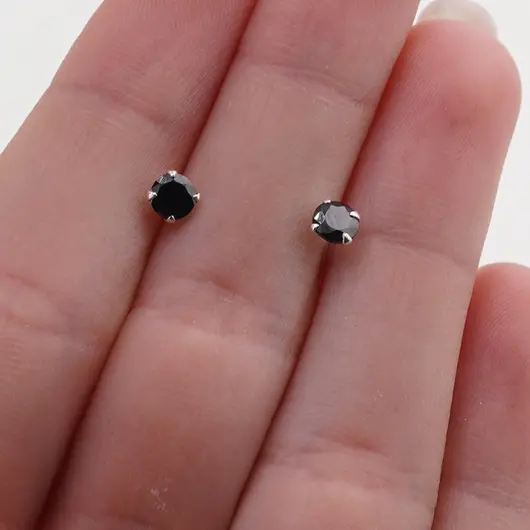 Cercei cu surub din Argint 925 si Spinel, 4mm, imagine 3