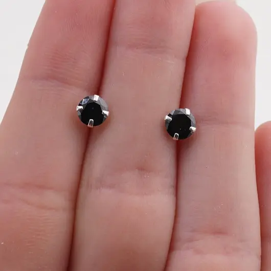 Cercei cu surub din Argint 925 si Spinel, 5mm, imagine 3