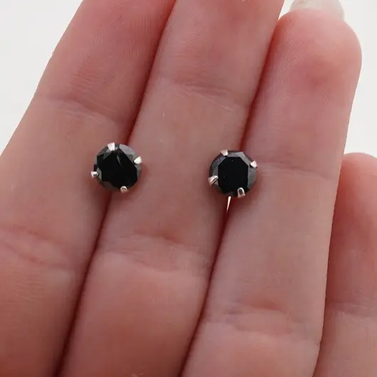 Cercei cu surub din Argint 925 si Spinel, 6mm, imagine 3