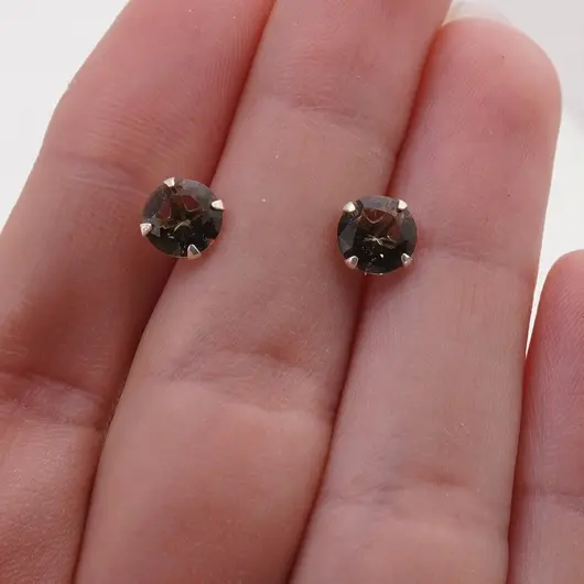 Cercei cu surub din Argint 925 si Zultanit, 6mm, imagine 3