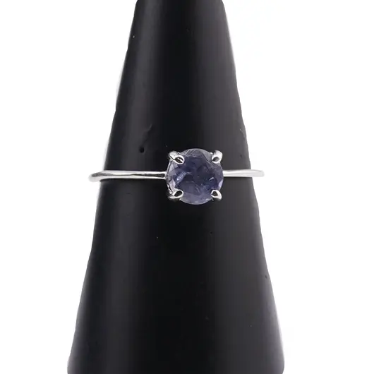 Inel din argint 925 subtire cu Iolith, marimea 53 - montura tip prong, imagine 4