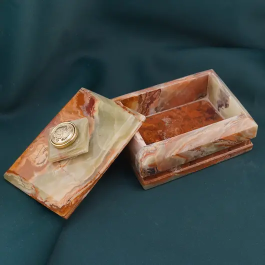 Caseta de bijuterii din Onix de Pakistan - 6x9,5cm, imagine 2