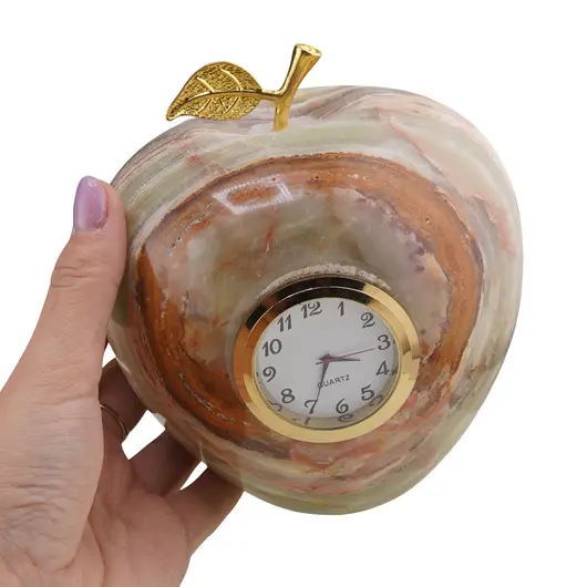 Ceas model mar din Onix de Pakistan, 13cm, imagine 3