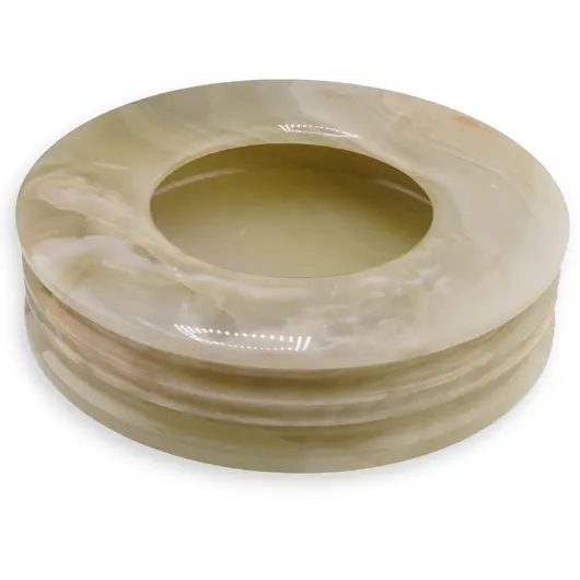 Scrumiera rotunda din Onix de Pakistan, 15cm