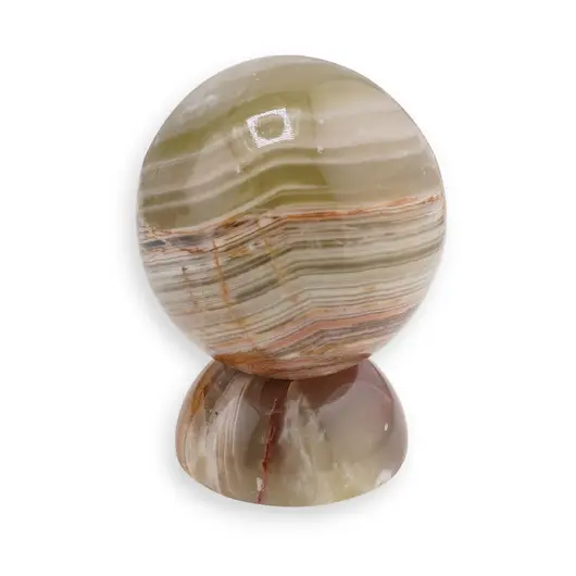 Sfera din Onix de Pakistan cu suport - 4,5cm