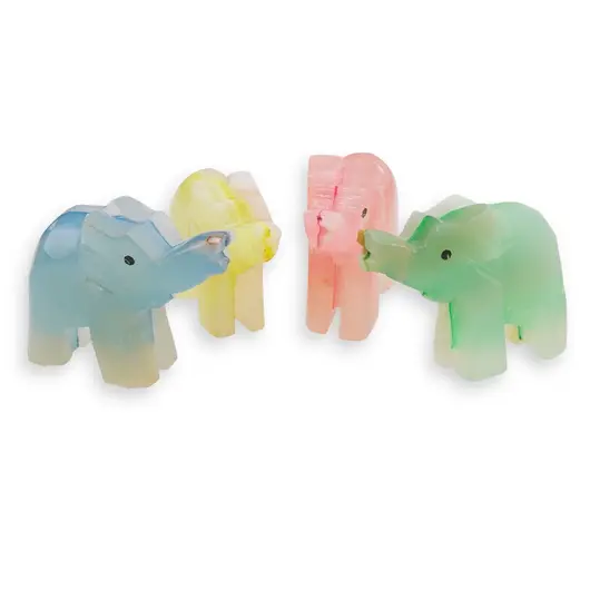 Figurina slefuita din Onix de Pakistan colorat, elefant - 4,5cm