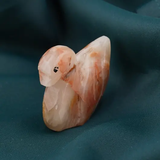 Figurina slefuita din Onix de Pakistan lebada, 4-5cm, imagine 2
