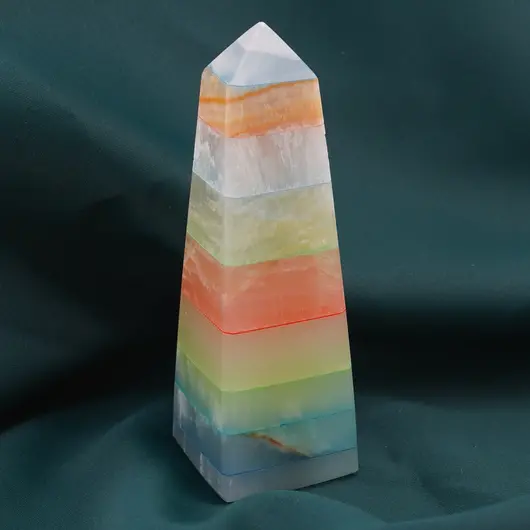 Obelisc din Onix de Pakistan colorat, 10cm, imagine 2