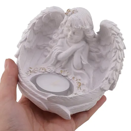 Suport de lumanare Inger protector, 9cm, imagine 4