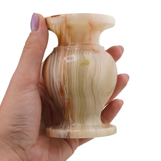 Vaza din Onix de Pakistan diverse forme, 6x10cm, imagine 4