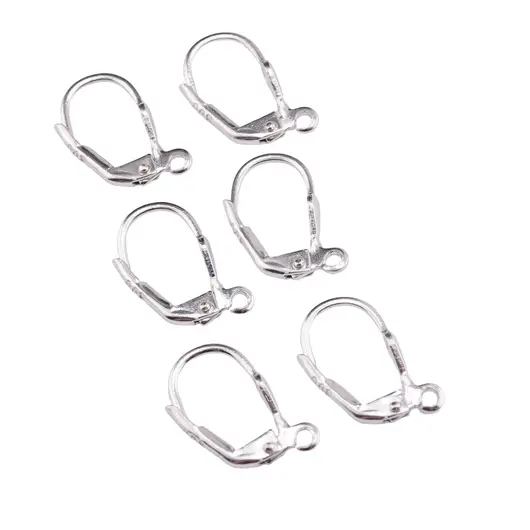 Accesoriu din Argint 925, agatatoare pentru cercei leverback model geometric, trei perechi - 11x9mm