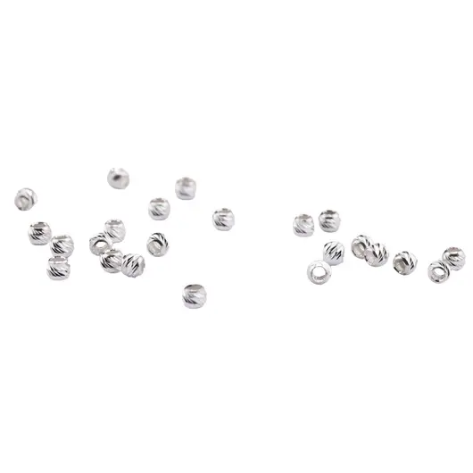 Accesoriu din Argint 925 bumbi gravati 2,5mm - 1g, imagine 2