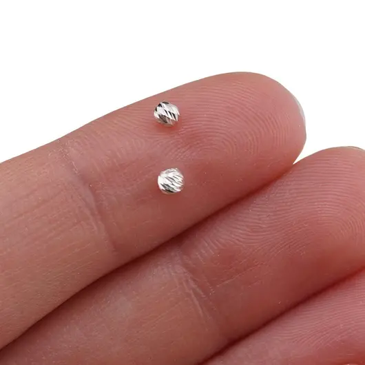 Accesoriu din Argint 925 bumbi gravati 2,5mm - 1g, imagine 4