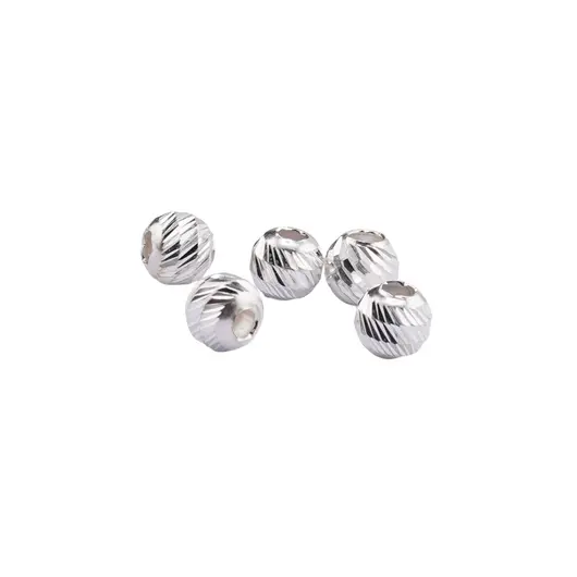 Accesoriu din Argint 925 bumbi gravati 6mm - 1g, imagine 2