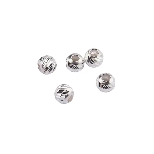 Accesoriu din Argint 925 bumbi gravati 6mm - 1g