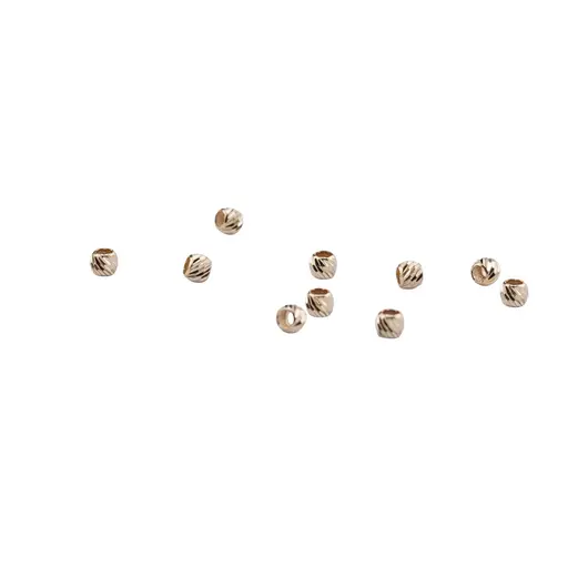 Accesoriu din aur 14k bumbi gravati, set 10 buc - 2mm, imagine 2