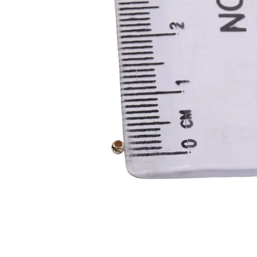 Accesoriu din aur 14k bumbi gravati, set 10 buc - 2mm, imagine 3