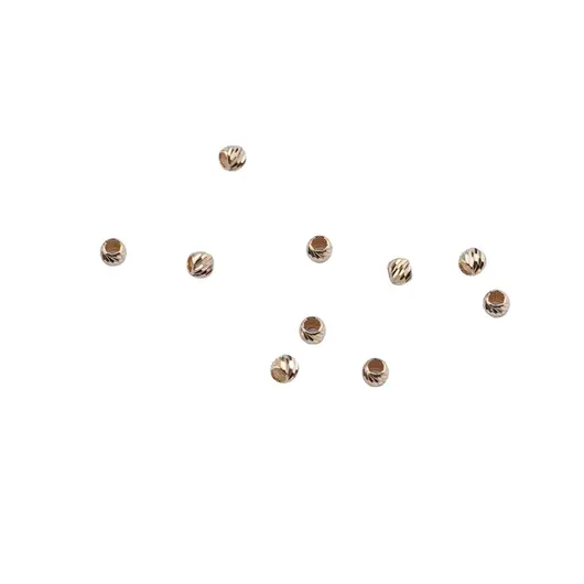 Accesoriu din aur 14k bumbi gravati, set 10 buc - 2mm