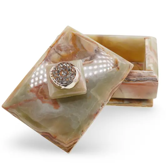 Caseta de bijuterii din Onix de Pakistan - 6x9,5cm, imagine 3