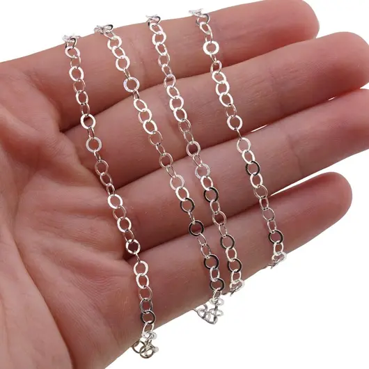 Lant argint 925, model cable rotund - lungime 1 metru, imagine 3