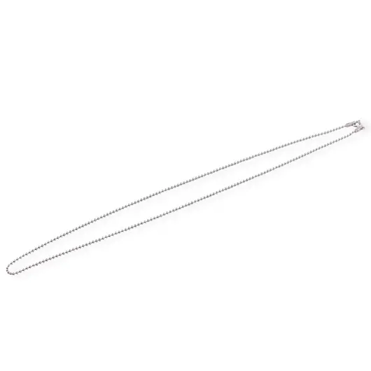 Lant argint 925 rodiat, model bead chain - 50cm, imagine 2
