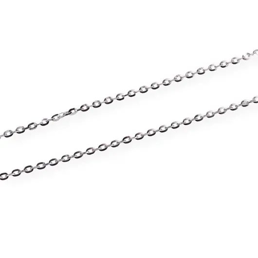 Lant argint 925 rodiat, model cable subtire - 45cm