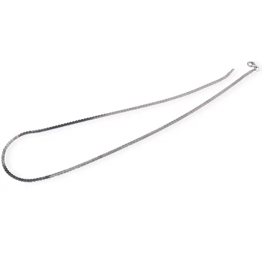 Lant argint 925 rodiat, model impletit - 45cm, imagine 2