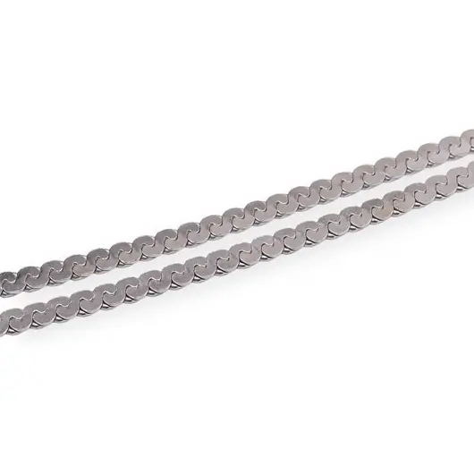 Lant argint 925 rodiat, model impletit - 45cm