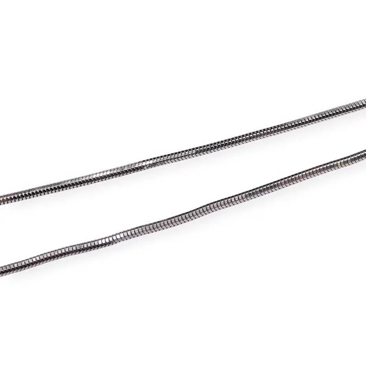 Lant argint 925 rodiat, model snake rotund - 45cm