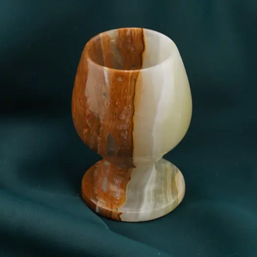 Set 6 pahare Brandy din Onix de Pakistan - 4,5x7cm, imagine 2