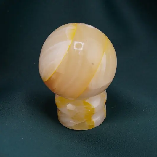 Sfera din Onix de Pakistan colorat cu suport - 3,5cm, imagine 2