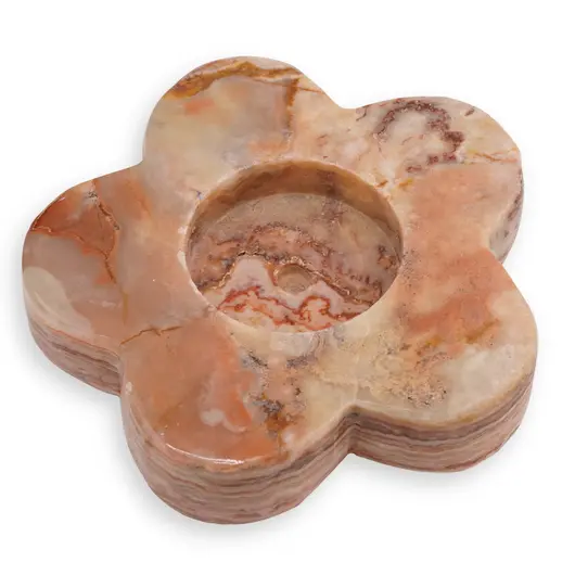 Sfesnic din Onix de Pakistan, model floare - 10cm