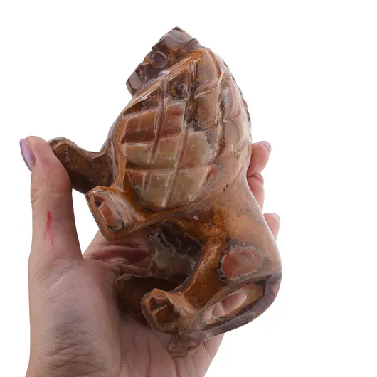 Figurina slefuita din Onix de Pakistan, leu - 9cm, imagine 3